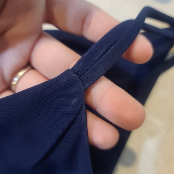 NBD | Shine On Double Strap Slit Dress in Navy NEW Size Large - Picture 10 of 12